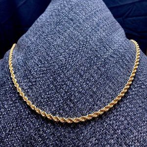 Vintage Monet Gold Tone Twisted Rope Chain